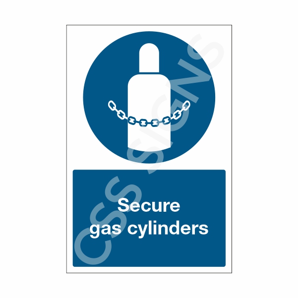 Secure Gas Cylinders Sign