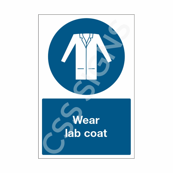 Wear Lab Coat Sign