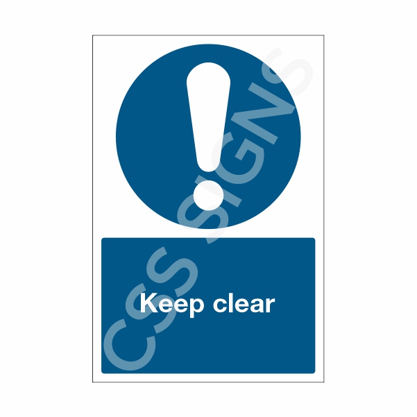 [35911-1] Keep Clear Sign (Corriboard, 100x150)