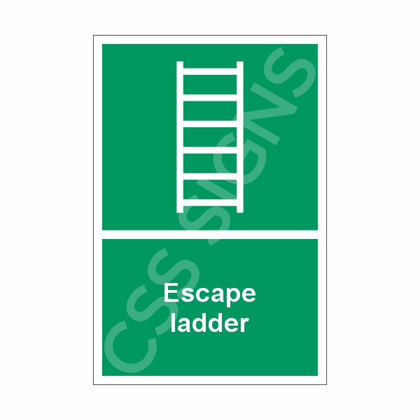 [40401-1] Escape Ladder Sign (Corriboard, 100x150)