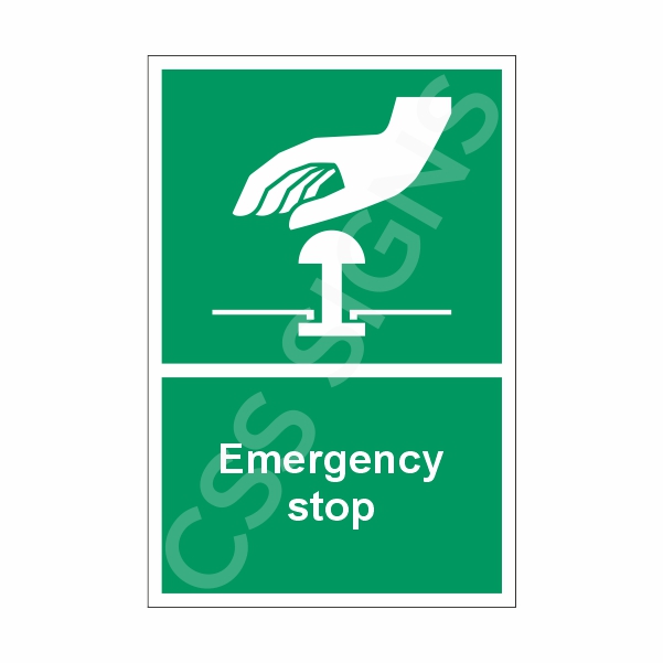 [40901-1] Emergency Stop Sign (Corriboard, 100x150)