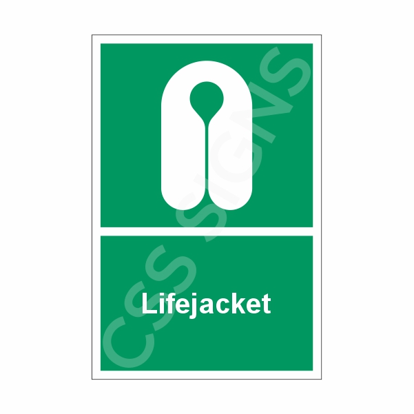 [42104-1] Lifejacket Sign (Corriboard, 100x150)