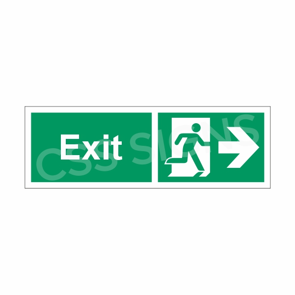 [43004-1] Exit Right Sign (Corriboard, 300x100)