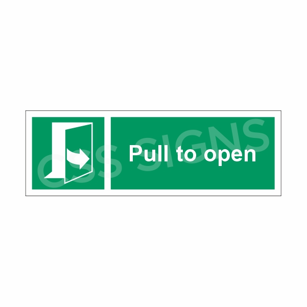 [43401-1] Pull Left to Open Sign (Corriboard, 300x100)
