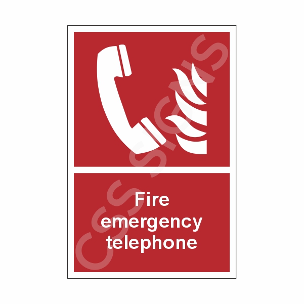 [50501-1] Fire Emergency Telephone Sign (Corriboard, 100x150)