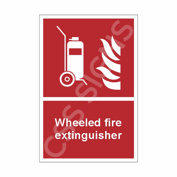 Wheeled Fire Extinguisher Sign