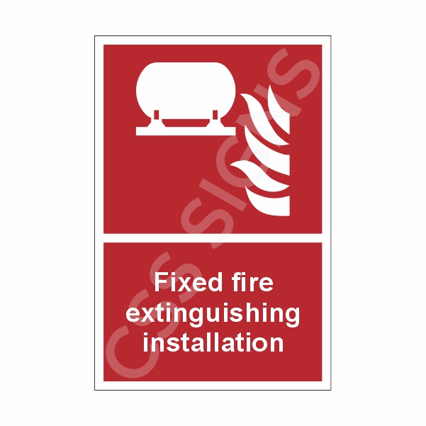 Fixed Fire Extinguishing Installation Sign