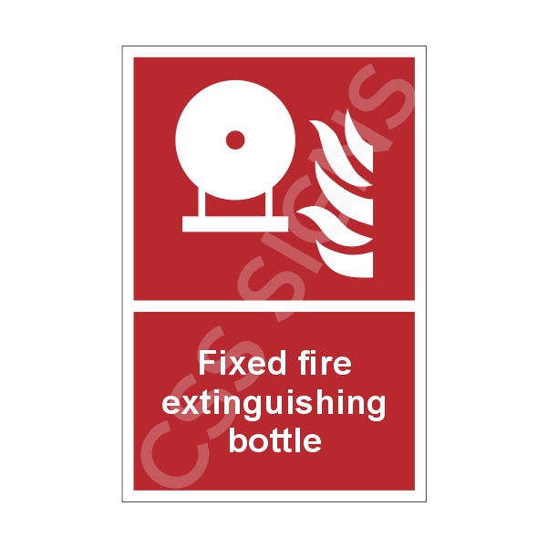 [51201-1] Fixed Fire Extinguishing Bottle Sign (Corriboard, 100x150)