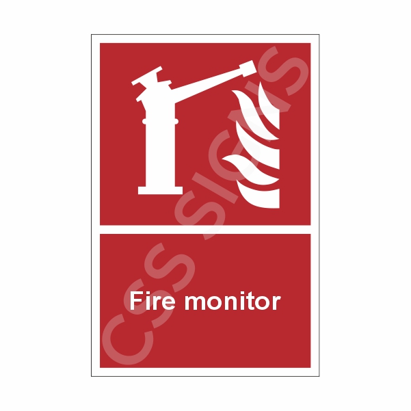 Fire Monitor Sign