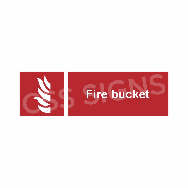 Fire Bucket Sign