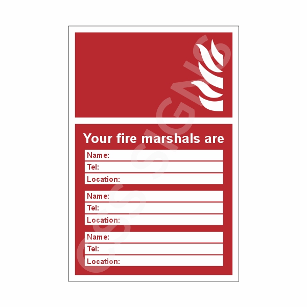 Fire Marshals Sign