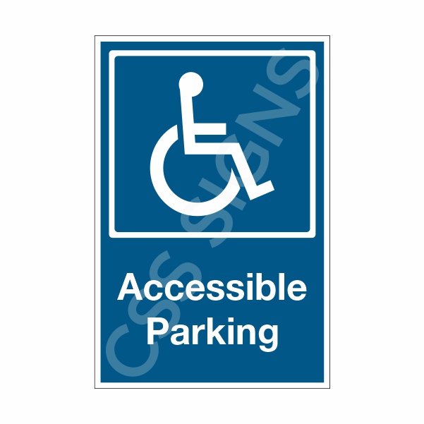 [70110-1] Accessible Parking Sign (Corriboard, 100x150)