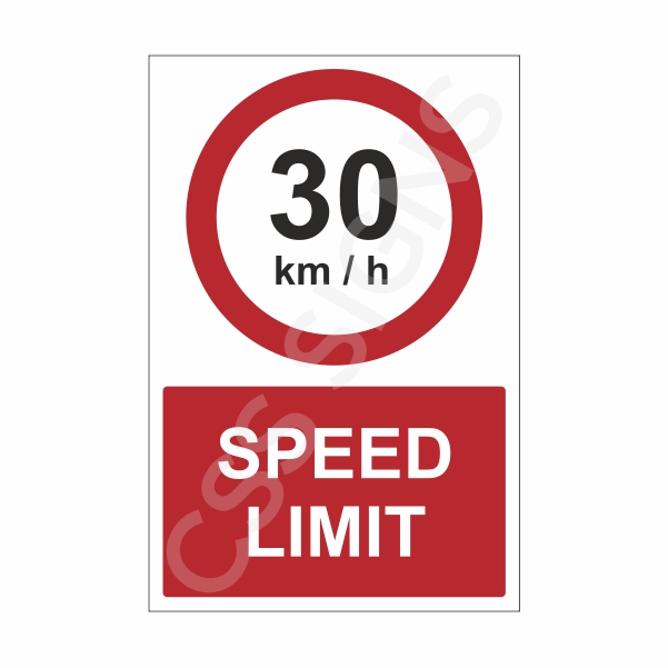 [70206-1] 30kmh Speed Limit Sign (Corriboard, 100x150)