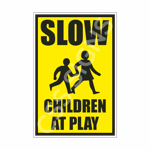 [70401-1] Slow Children at Play Sign (Corriboard, 100x150)