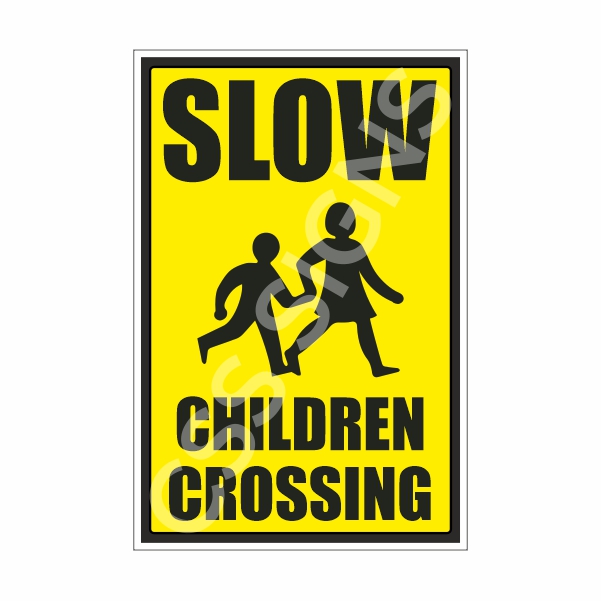 Slow Children Crossing Sign