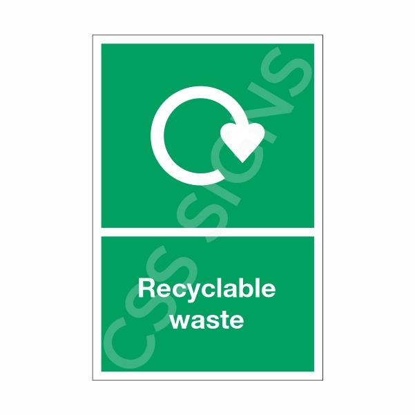 [80201-1] Recyclable Waste Sign (Corriboard, 100x150)