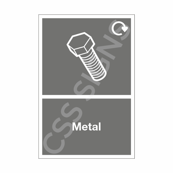 [80301-1] Metal Waste Sign (Corriboard, 100x150)
