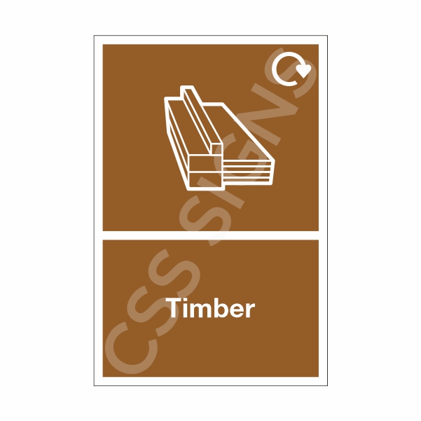 [80503-1] Timber Waste Sign (Corriboard, 100x150)