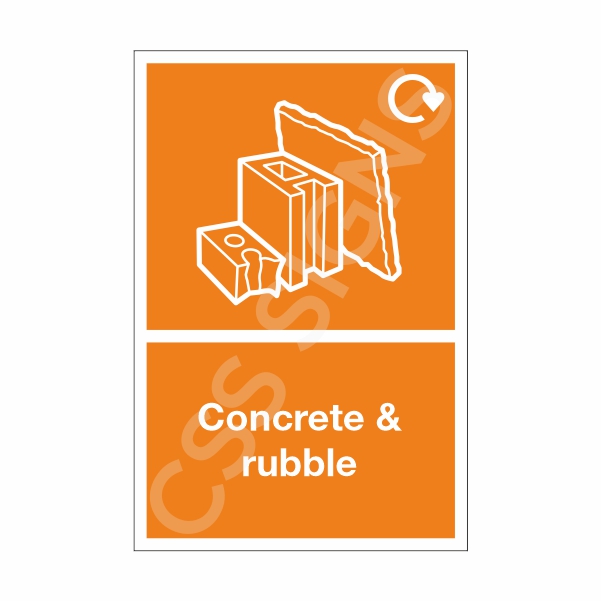 Concrete & Rubble Waste Sign