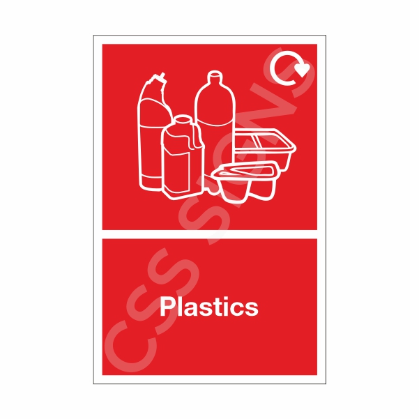 [80601-1] Plastic Waste Sign (Corriboard, 100x150)