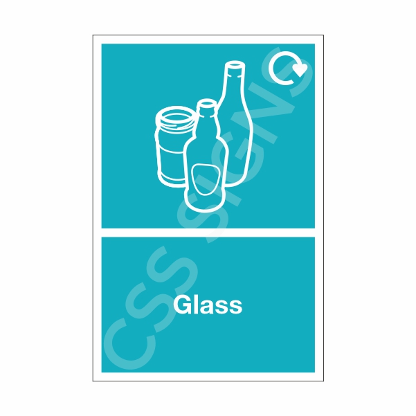 Glass Waste Sign
