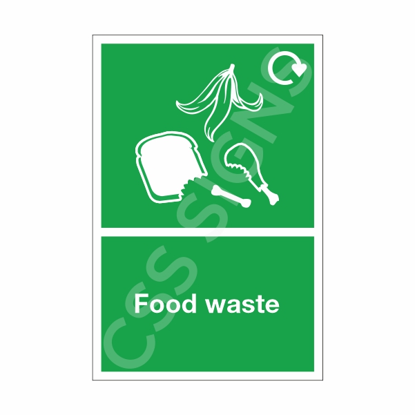 [80803-1] Food Waste Sign (Corriboard, 100x150)