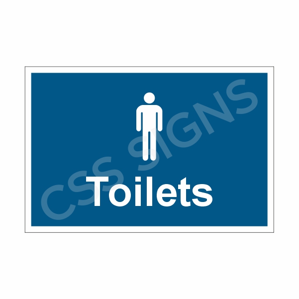 [305111-1] Site Toilets Male Sign (Corriboard, 100x150)