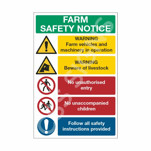 [120401-1] Farm Safety Notice Sign (Corriboard, 100x150)