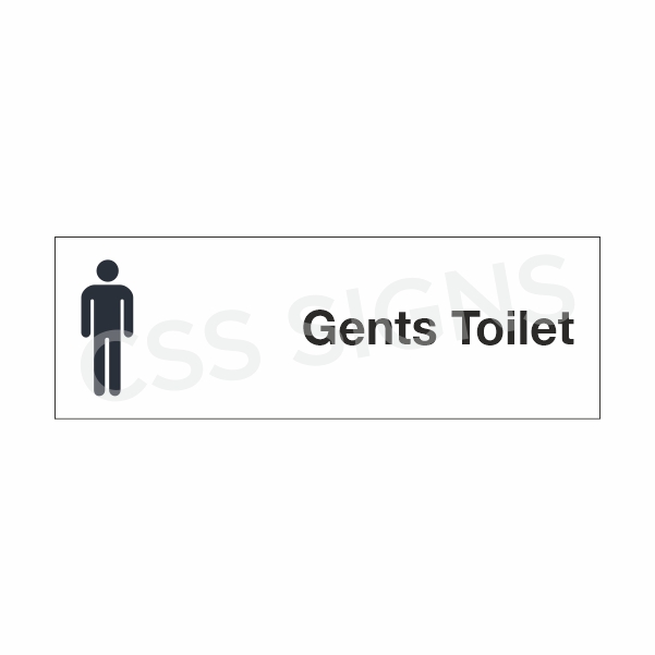 [130103-1] Gents Toilet Sign (Corriboard, 300x100)