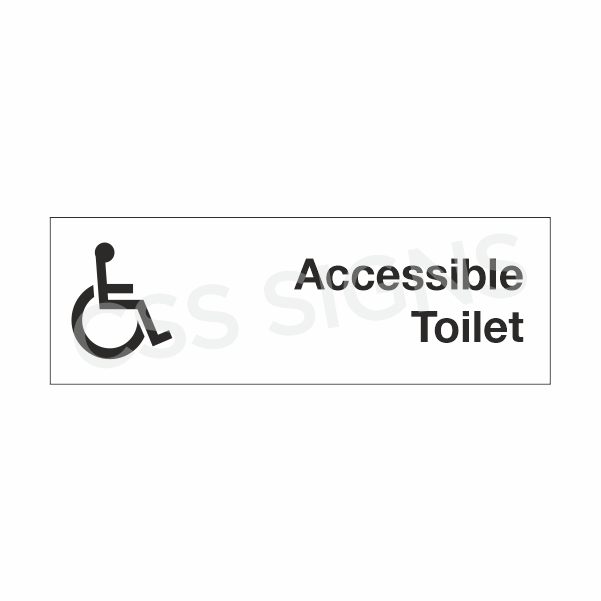 [130104-1] Accessible Toilet Sign (Corriboard, 300x100)