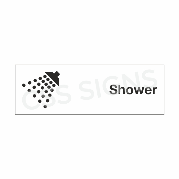 [130201-1] Shower Sign (Corriboard, 300x100)