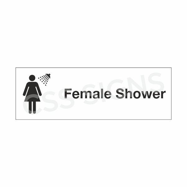 [130202-1] Female Shower Sign (Corriboard, 300x100)