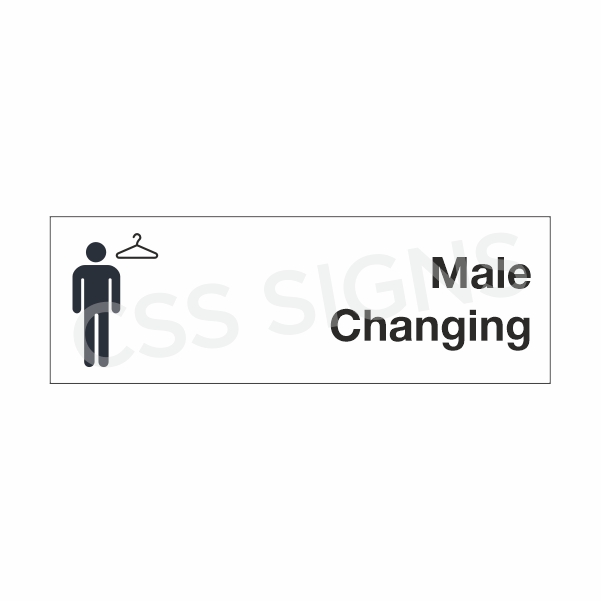 [130303-1] Male Changing Area Sign (Corriboard, 300x100)