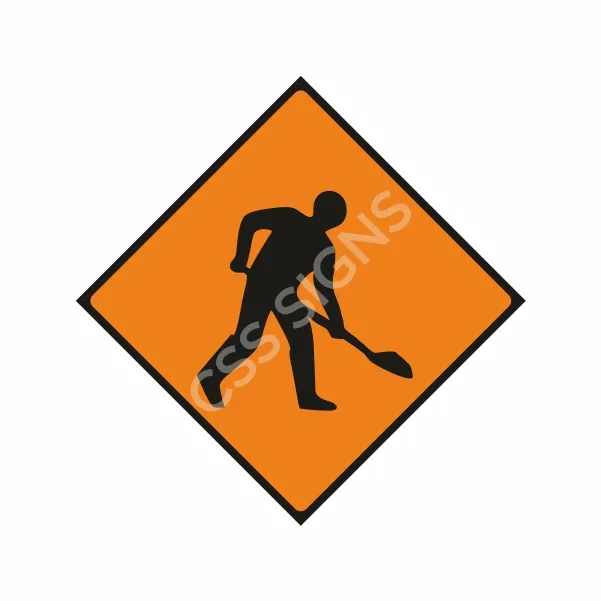 [600001-2] WK001 Roadworks Ahead Sign (Reflective Aluminium Composite)