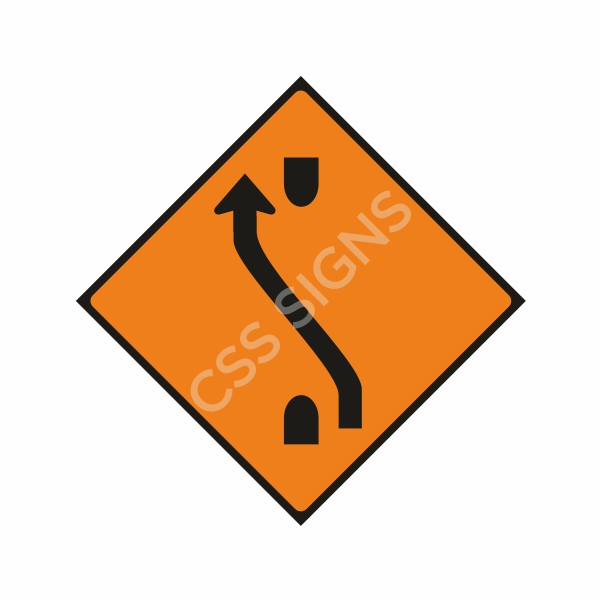 [600011-2] WK011 One-Lane Crossover Back Sign (Reflective Aluminium Composite)