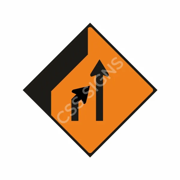 [600024-2] WK024 Merge Right Sign (Reflective Aluminium Composite)