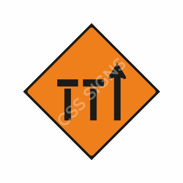 [600045A-2] WK045A Lanes 1 & 2 of 3 Closed Sign (Reflective Aluminium Composite)