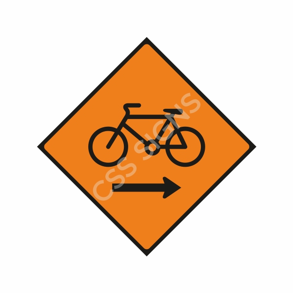 [600085-2] WK085 Cyclists Keep Right Sign (Reflective Aluminium Composite)