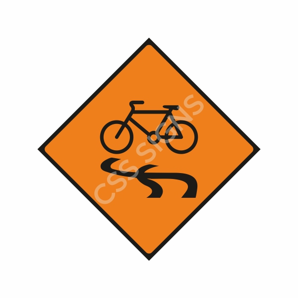 WK087 Slippery for Cyclists Sign