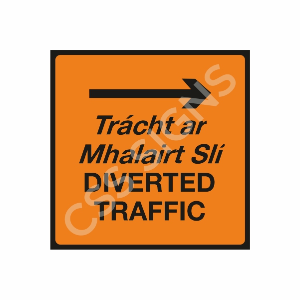 WK091 Diverted Traffic Right Sign