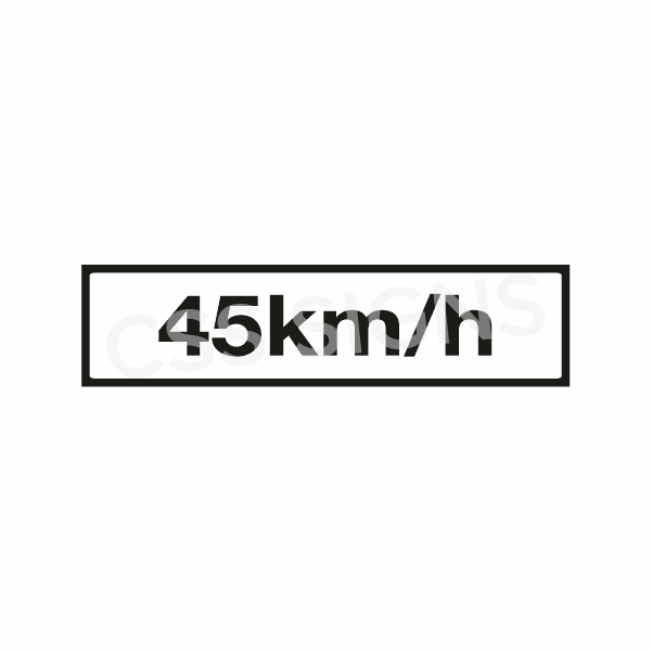 P011 Cautionary Speed 45kmh Sign