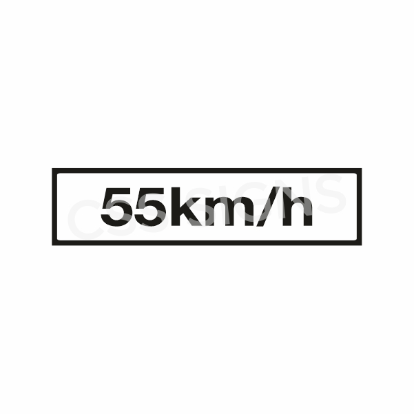 P011 Cautionary Speed 55kmh Sign
