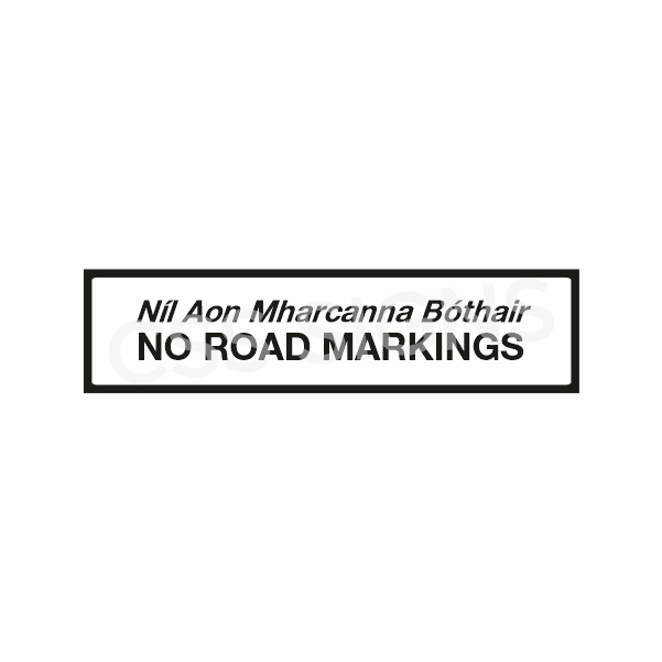 P082 No Road Markings Sign