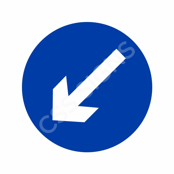 RUS001 Keep Left Sign