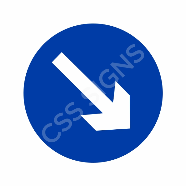 RUS002 Keep Right Sign