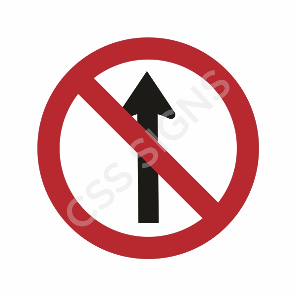 RUS011 No Straight Ahead Sign