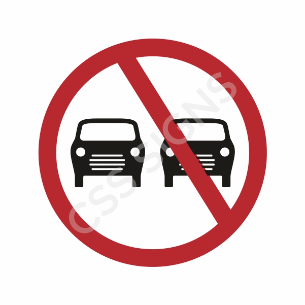 RUS014 No Overtaking Sign