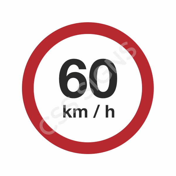 RUS042 60kmh Sign