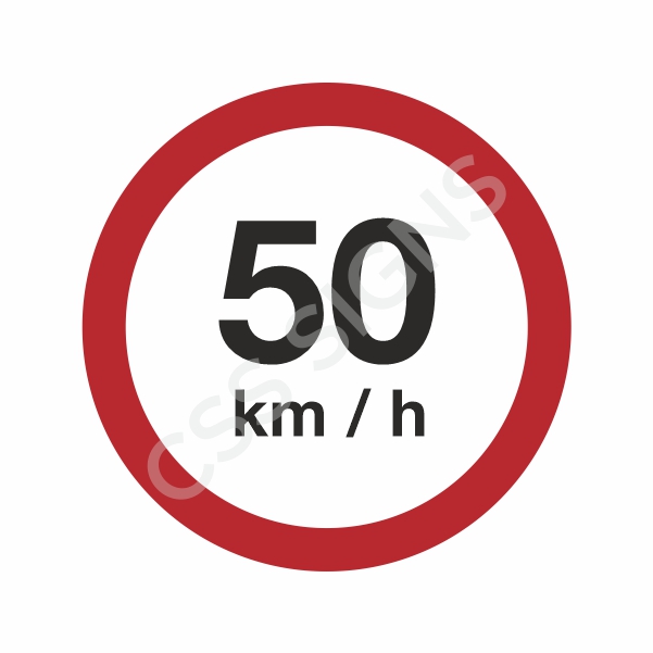 RUS043 50kmh Sign