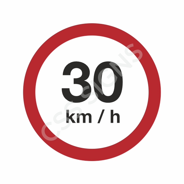 RUS044 30kmh Sign